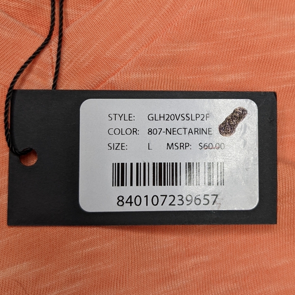 Goodlife Sun Faded Slub Scallop V-Neck T-Shirt Various New With Tags - Picture 2 of 6